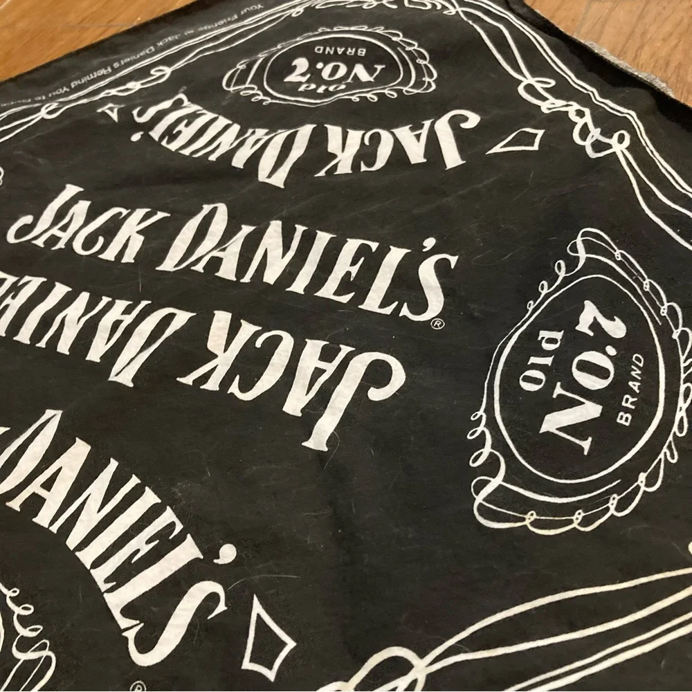 Jack Daniels Old No. 7 21” Black Handkerchief Bandana